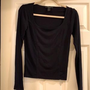 Forever 21 Black Long Sleeve Top